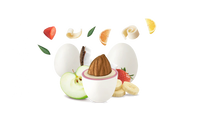 Maxtris - confetto incartato singolo bianco mix frutta | rohome