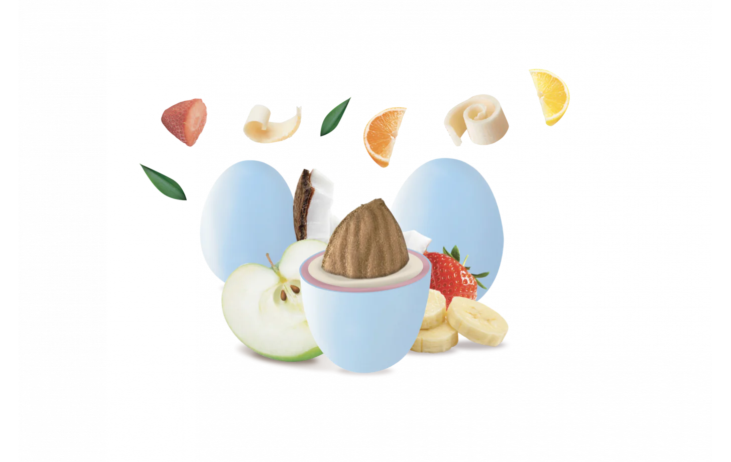 Maxtris - confetto incartato singolo  celeste mix frutta | rohome