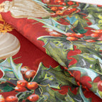 Tovaglia rettangolare flake rossa natalizia 360cm | Rohome