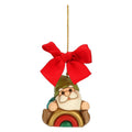 Thun - Addobbo natalizio Gnomo Oliver con arcobaleno in ceramica maxi| Rohome