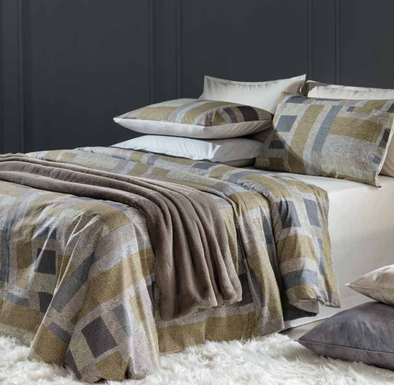 Parure copripiumino Gilbert in cotone Beige | Rohome