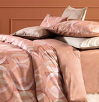 Parure copripiumino Robert in cotone Cipria | Rohome