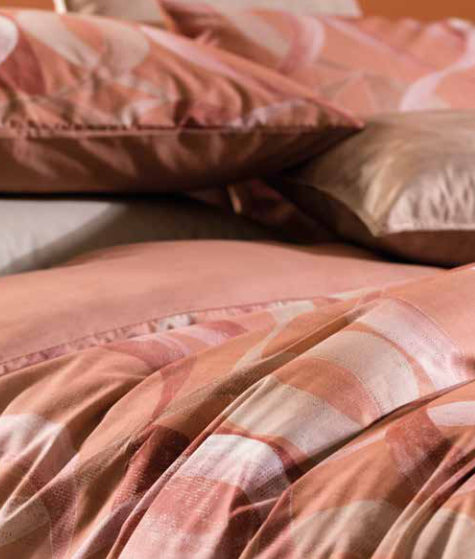 Parure copripiumino Robert in cotone Cipria | Rohome