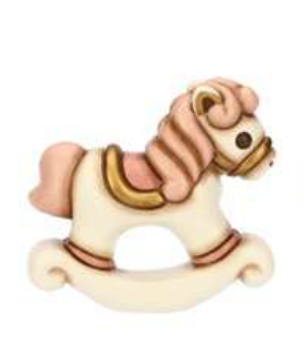 Cavallo a Dondolo Rosa