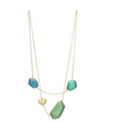 Collana Thun doppia con pietre in ceramica e cuore| Rohome