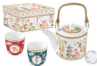 Set teiera e bicchierini in porcellana Jardins D'Orient | rohome