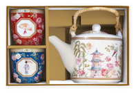 Set teiera e bicchierini in porcellana Jardins D'Orient | rohome