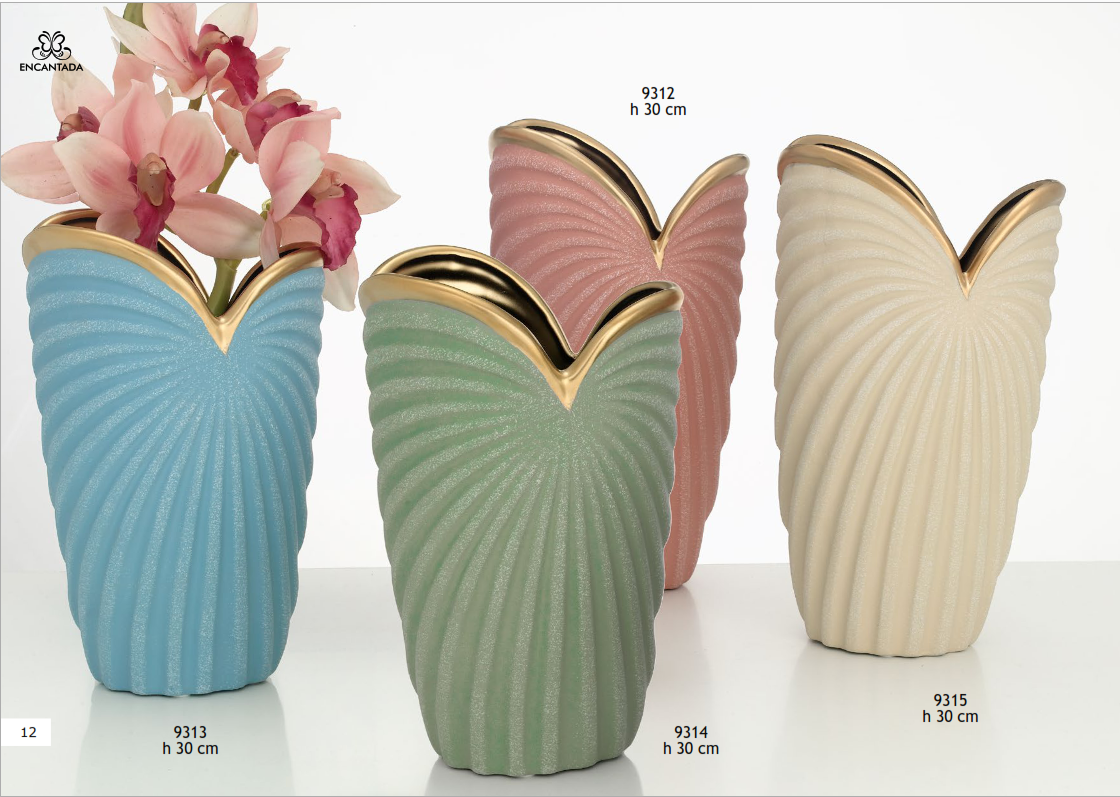 Vaso onde verde in ceramica h. 30cm | Rohome