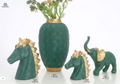 Vaso verde in ceramica h. 30cm | Rohome