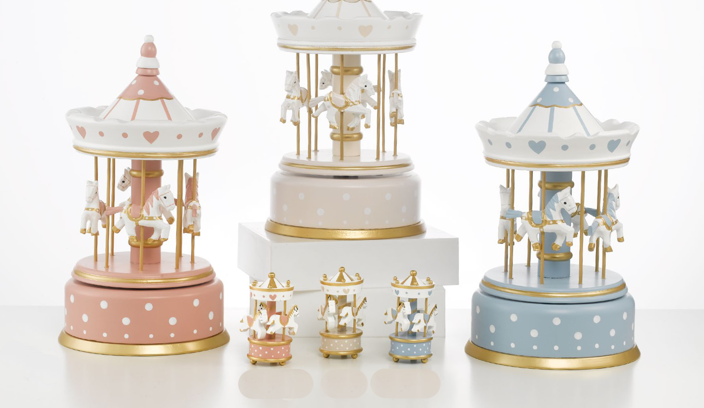 Pink carousel music box favor h13 | rohome