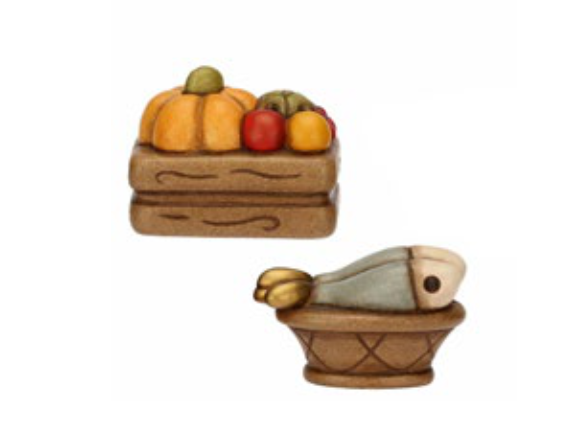 Thun - Set cesto frutta e cesto con pesce in ceramica Presepe | rohome