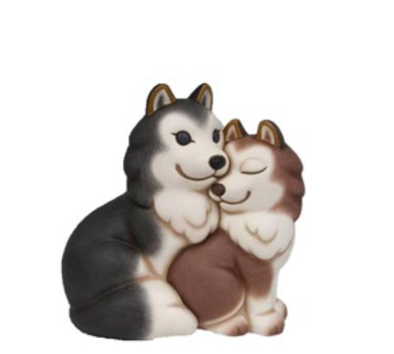 Thun - Coppia Husky Polo e Alaska in ceramica | Rohome