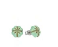 Thun - orecchini con pin quadrifoglio verde ceramica | rohome