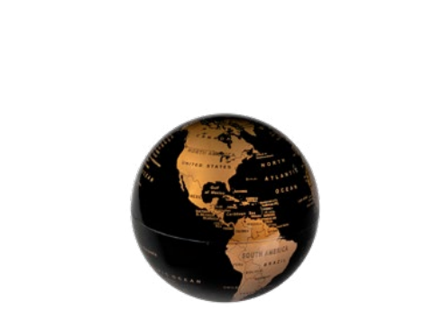 Mappamondo in miniatura nero con led | Rohome