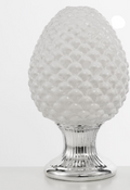 Pigna in ceramica h.35cm bianca ed argento | Rohome