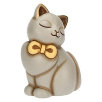 Thun - Gatto Momi con fiocco in ceramica, medio | Rohome
