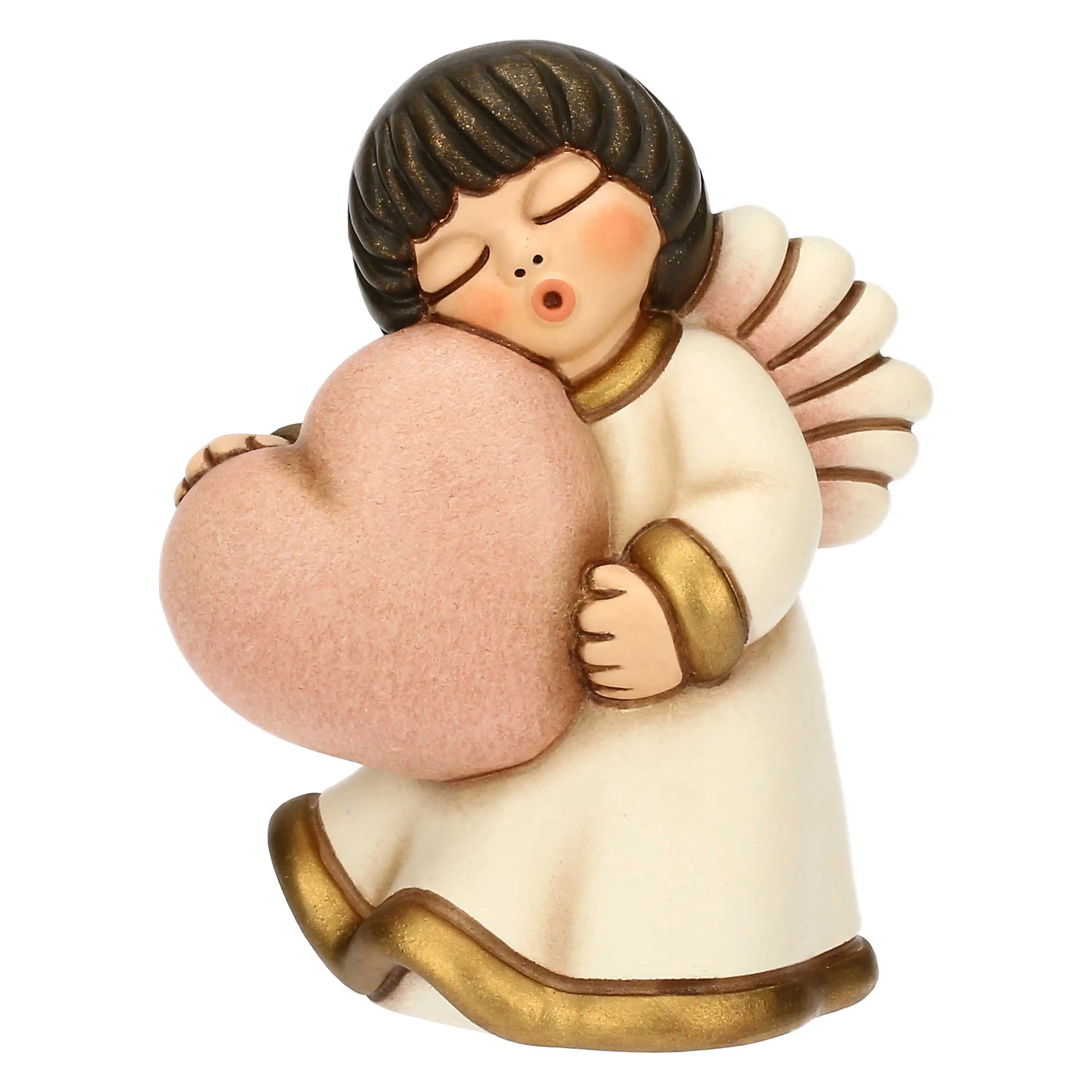 Thun - Angelo in ceramica con cuore rosa | Rohome