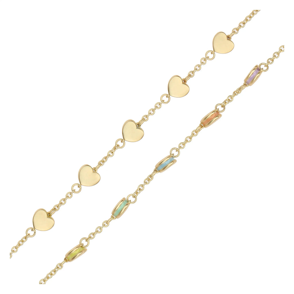 Thun - Bracciale in metallo con cinque cuori | Rohome