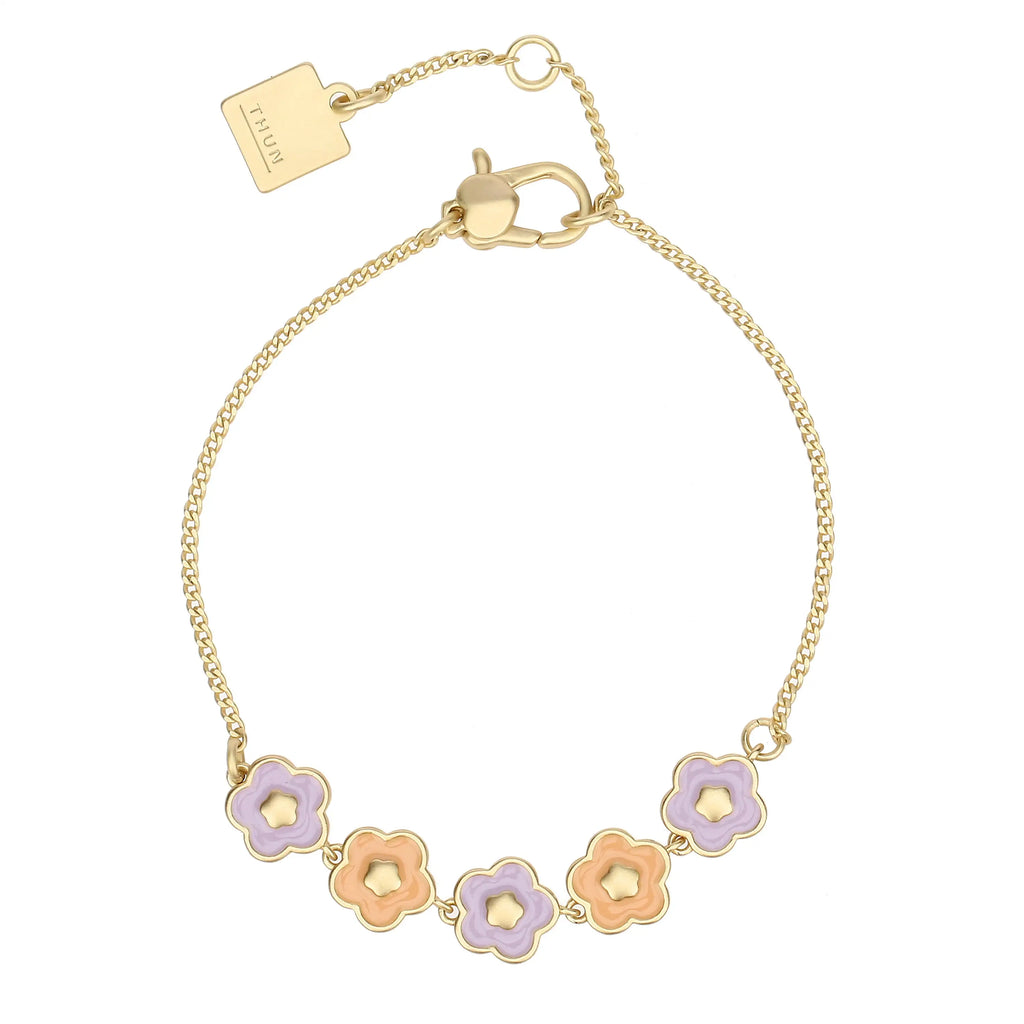Thun - Bracciale in metallo con fiori smaltati | Rohome