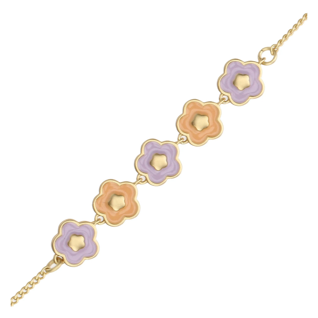 Thun - Bracciale in metallo con fiori smaltati | Rohome