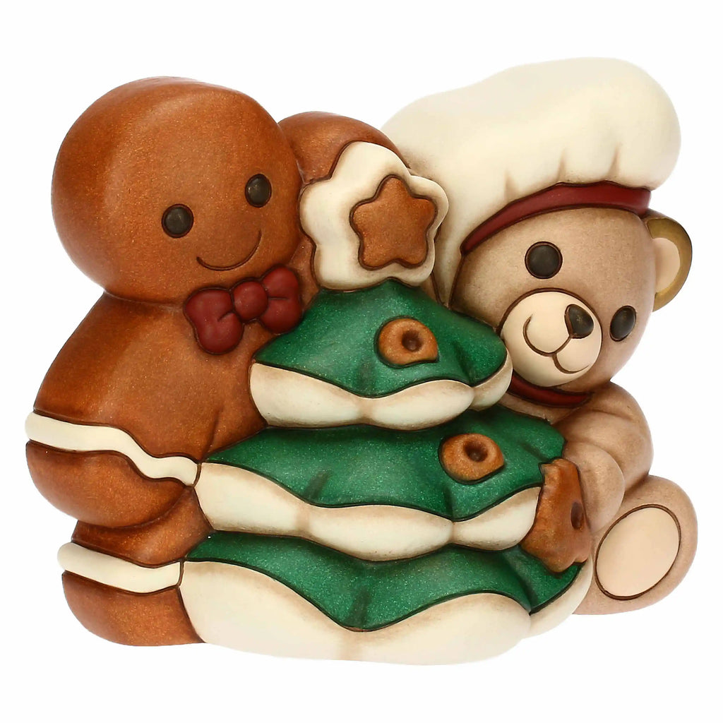 Thun - Coppia Teddy e omino di pan di zenzero Pepi in ceramica | Rohome