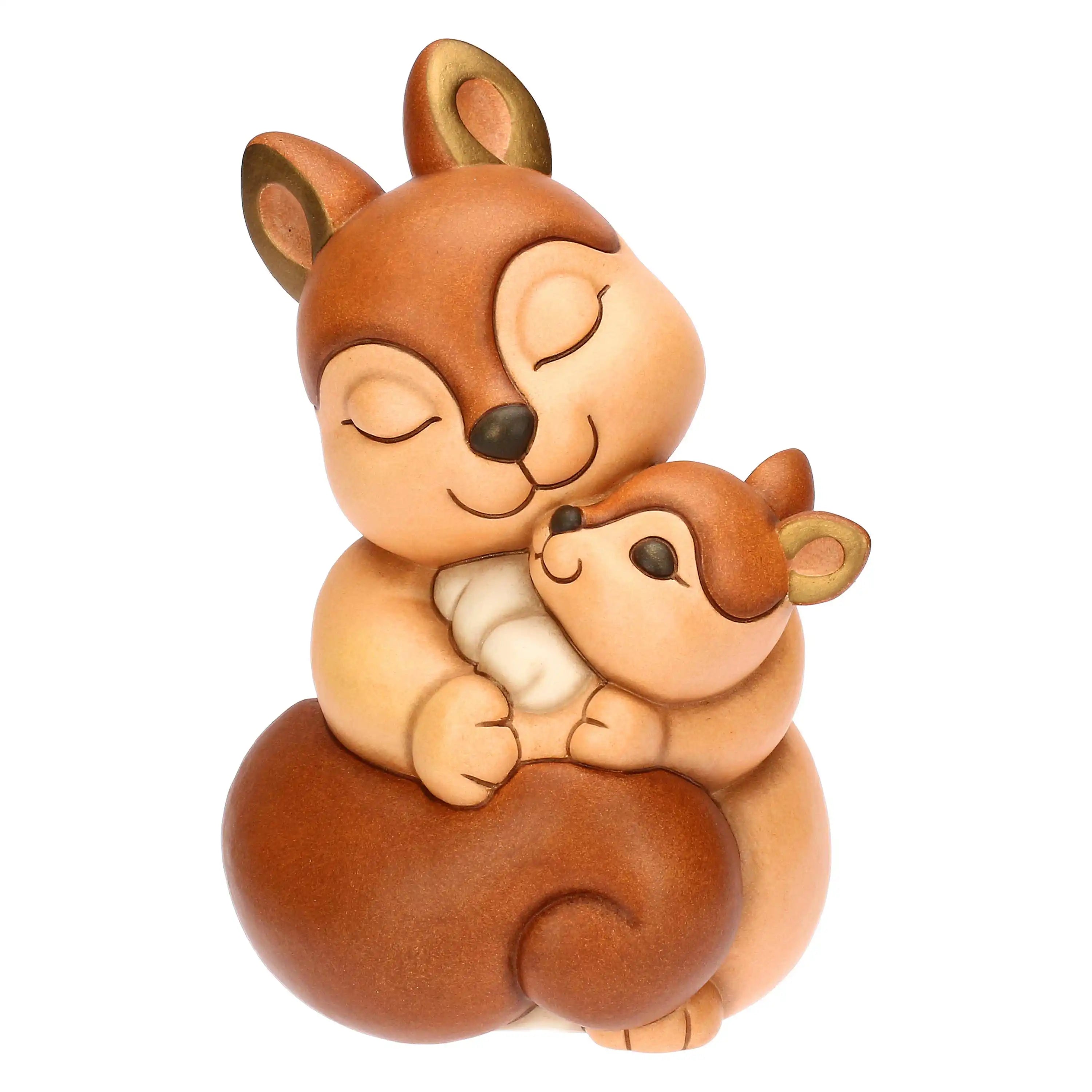 Thun - Scoiattolo Diva con cucciolo in ceramica | Rohome