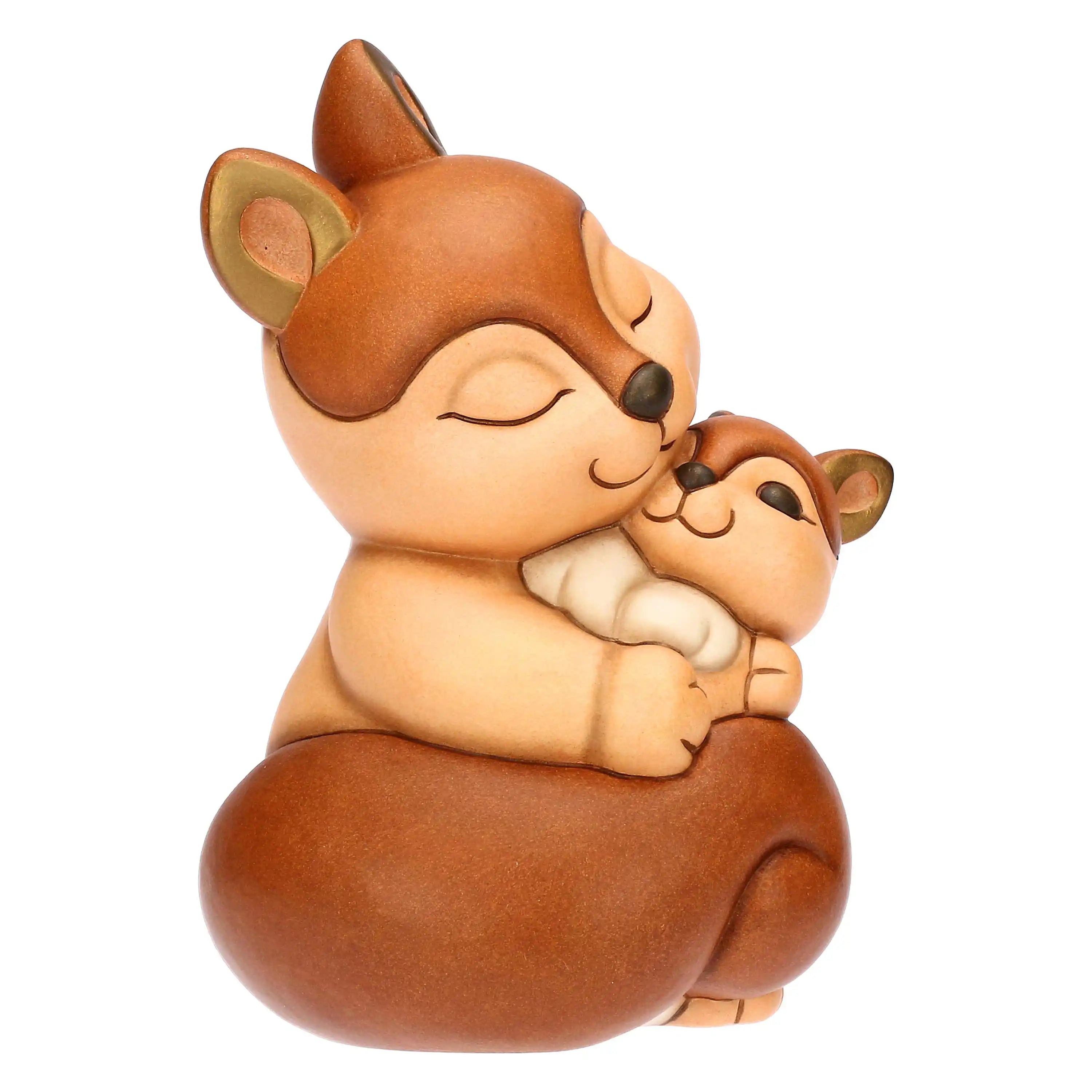 Thun - Scoiattolo Diva con cucciolo in ceramica | Rohome