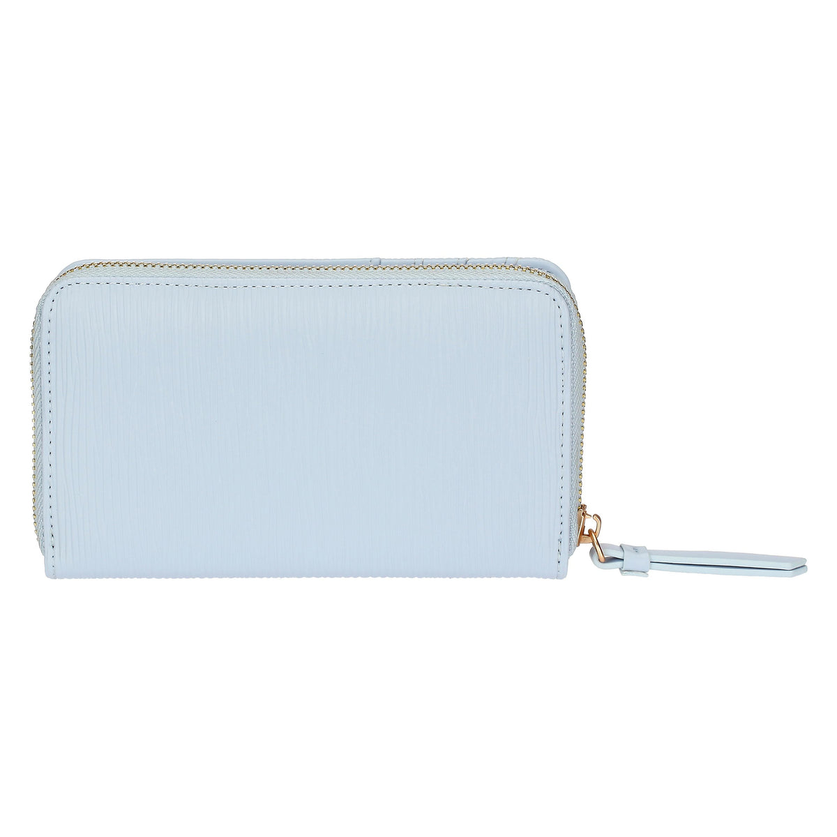 Portafoglio Thun in ecopelle donna azzurro con zip around piccolo | Rohome