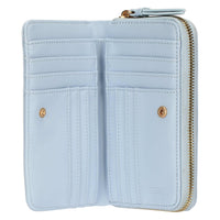 Portafoglio Thun in ecopelle donna azzurro con zip around piccolo | Rohome