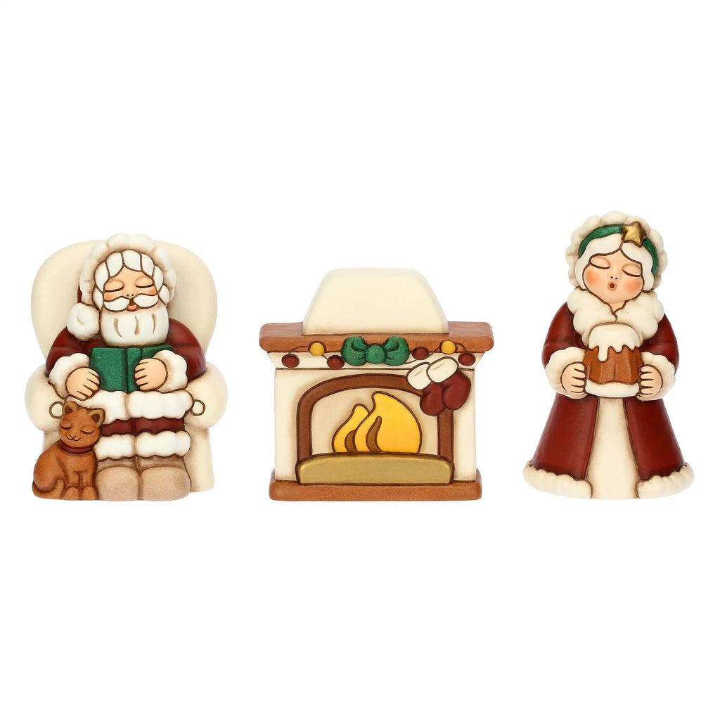 Thun - Babbo e mamma Natale con camino in ceramica | Rohome