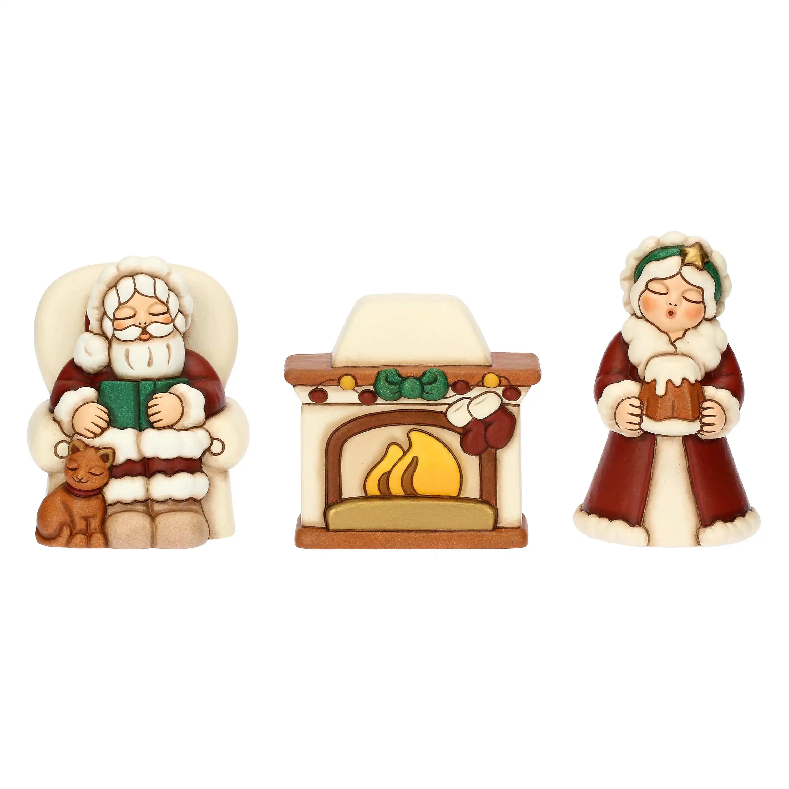 Thun - Babbo e mamma Natale con camino in ceramica | Rohome