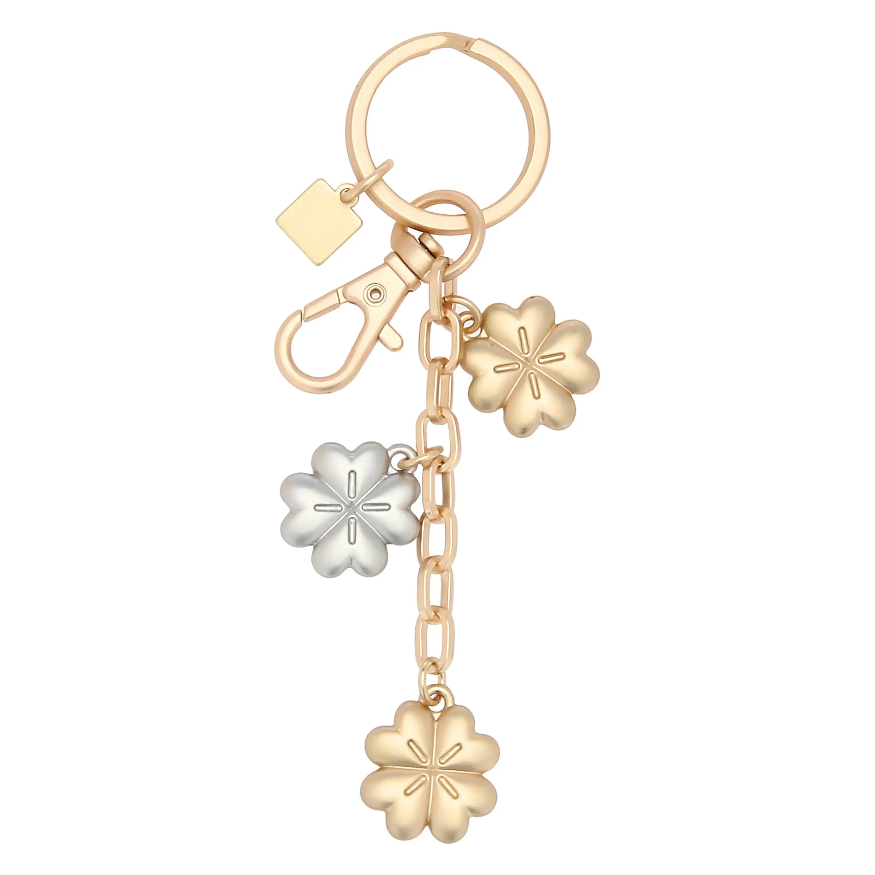 Thun - Portachiavi in metallo 3 charms quadrifoglio | Rohome