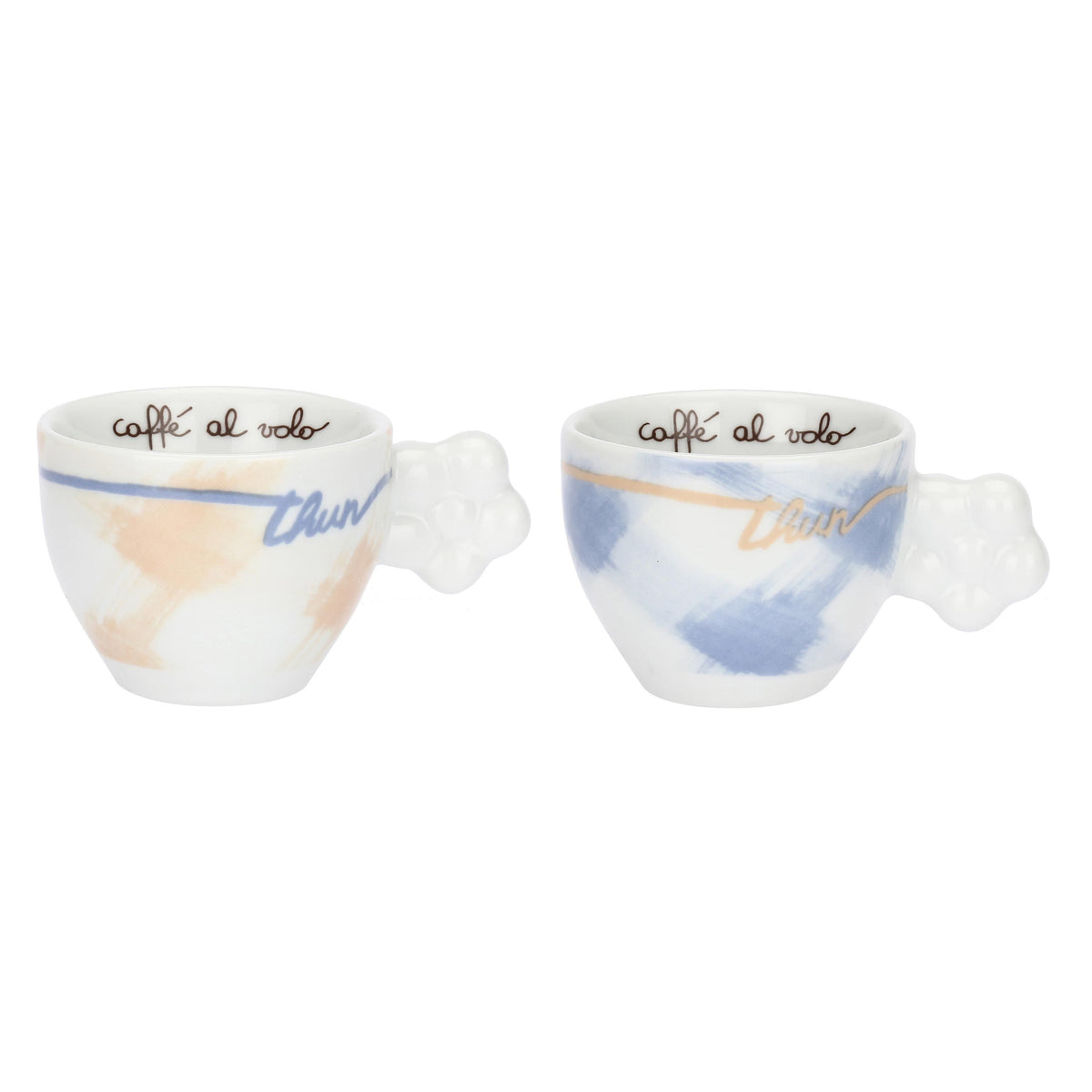 Thun - Set 2 tazzine caffè con vassoio in porcellana Pasqua | Rohome
