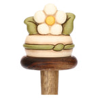 Thun - portarotolo in legno e ceramica country bloom | rohome
