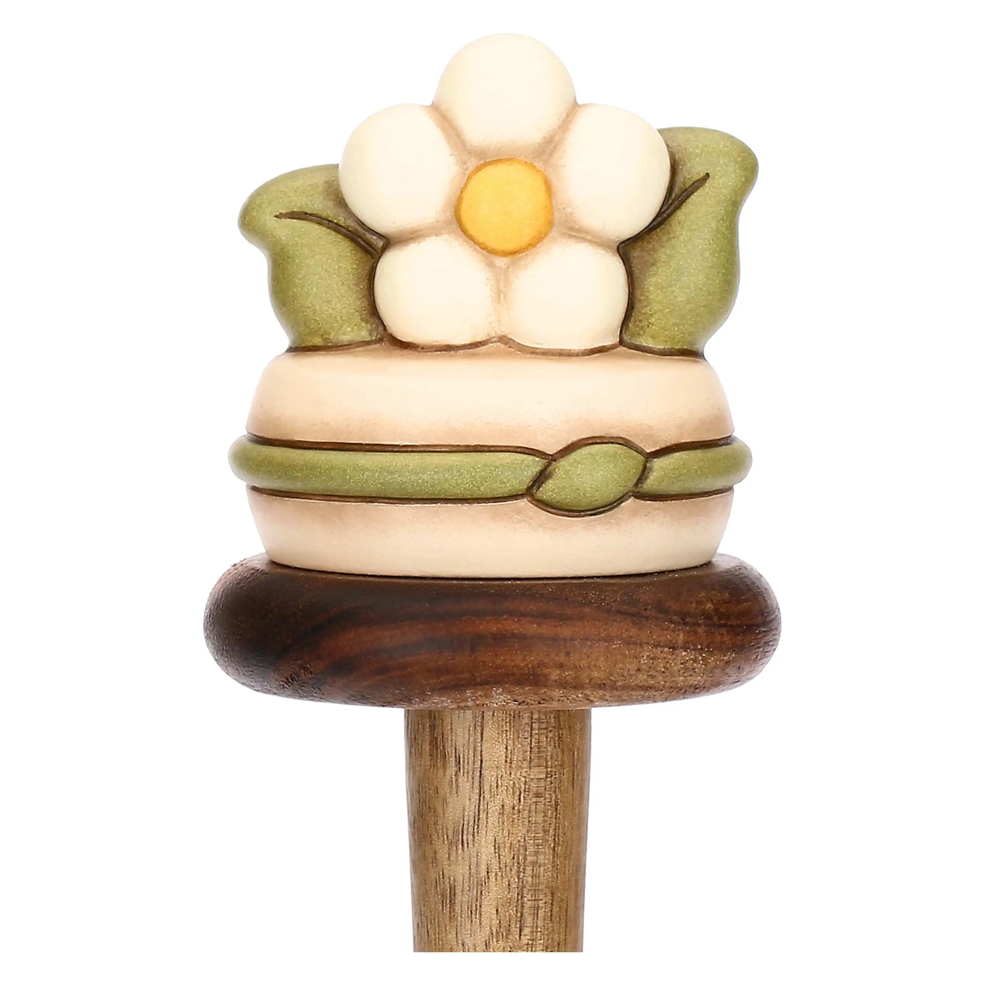 Thun - portarotolo in legno e ceramica country bloom | rohome