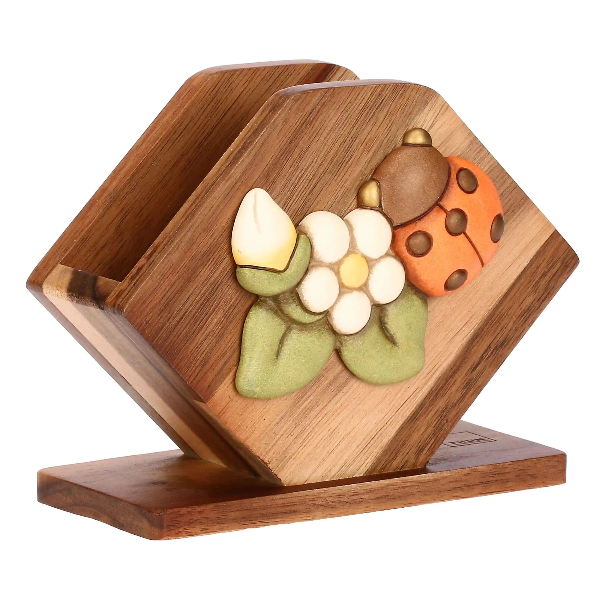 Thun - Porta tovaglioli in legno country bloom | Rohome