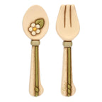 Thun - Set cucchiaio e forchetta da parete in ceramica Country Bloom | rohome