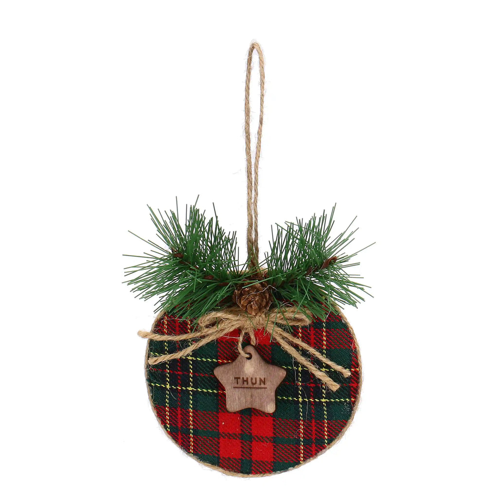 Thun - set 4 palline di natale in tessuto | rohome