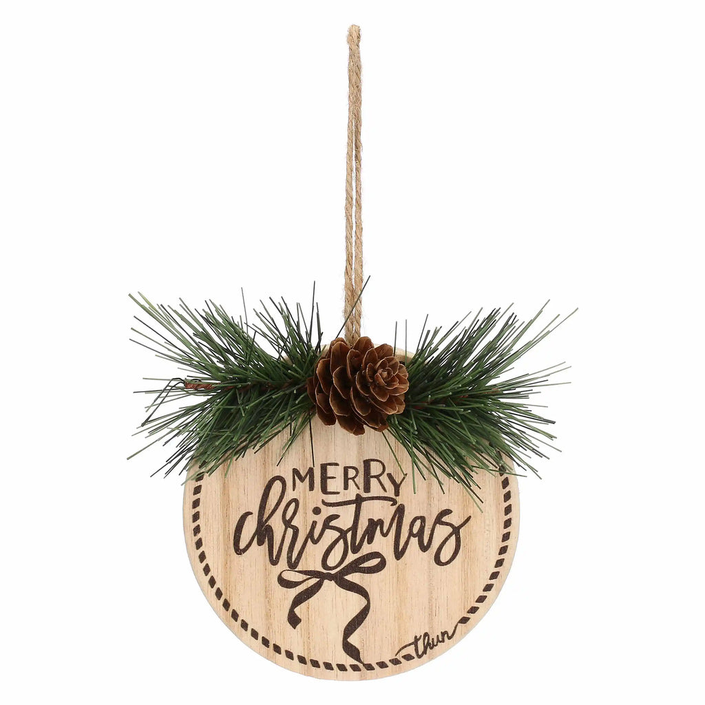 Thun - set 3 palline di natale in legno | rohome