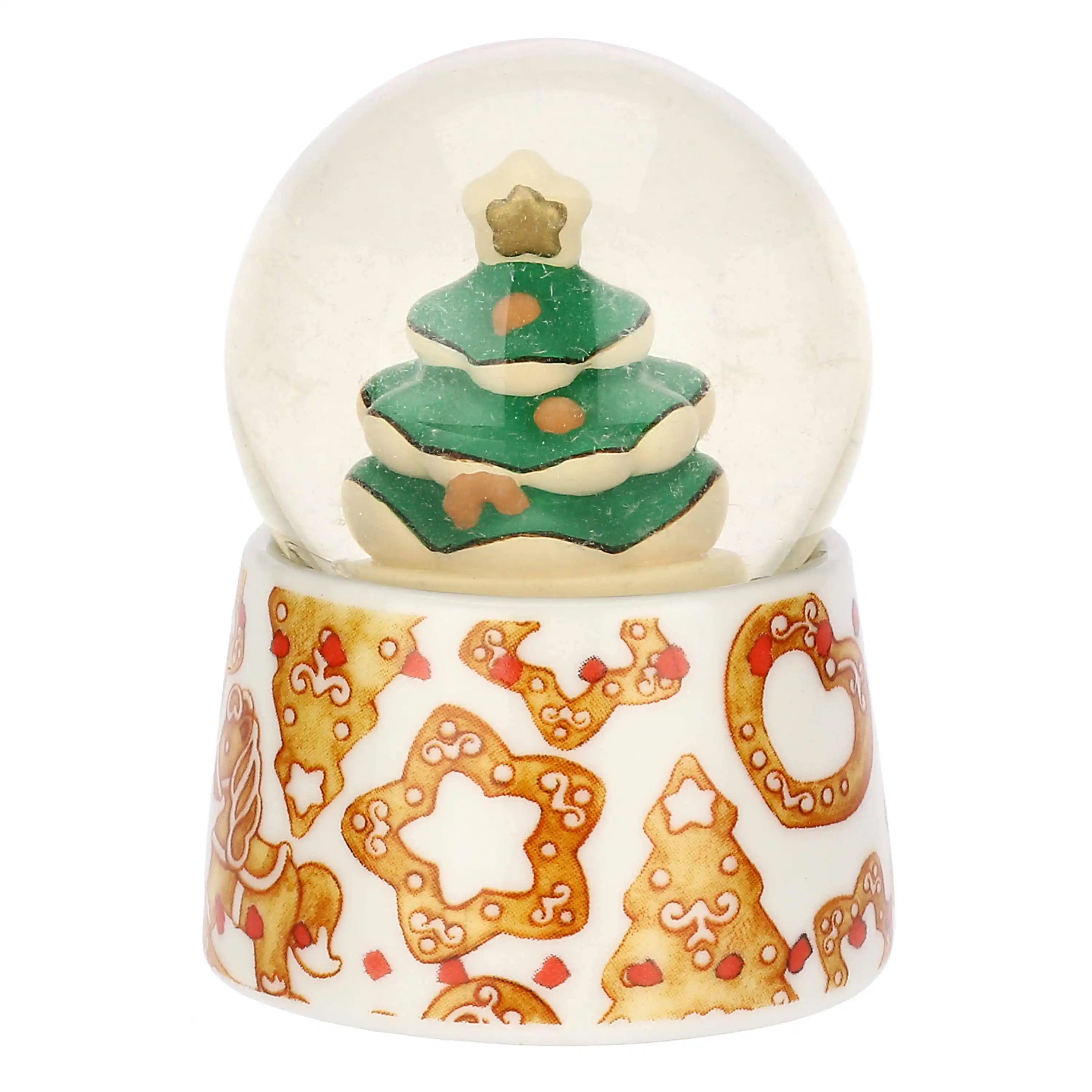 Thun - Boule de neige piccola con albero decoro gingerbread | Rohome