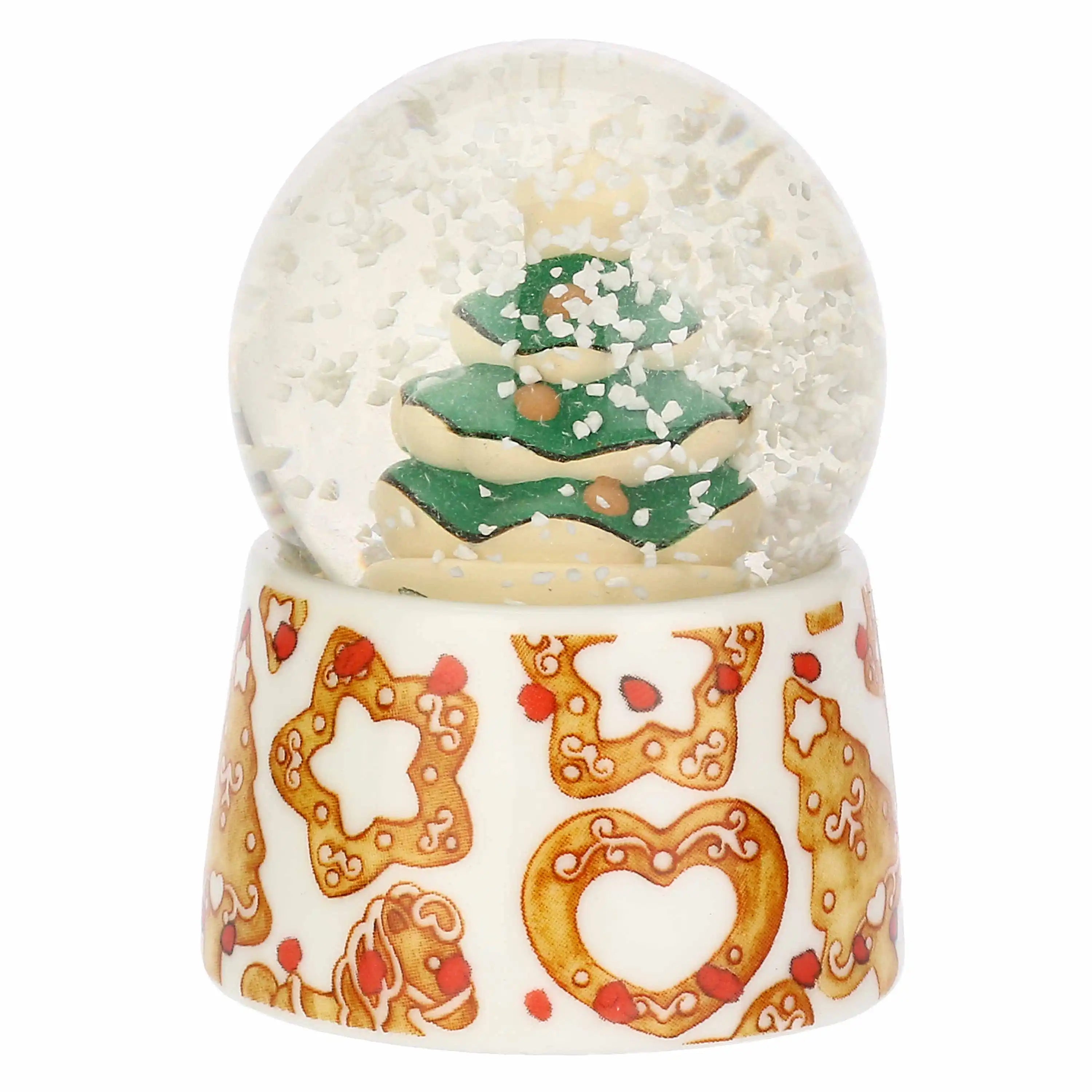 Thun - Boule de neige piccola con albero decoro gingerbread | Rohome