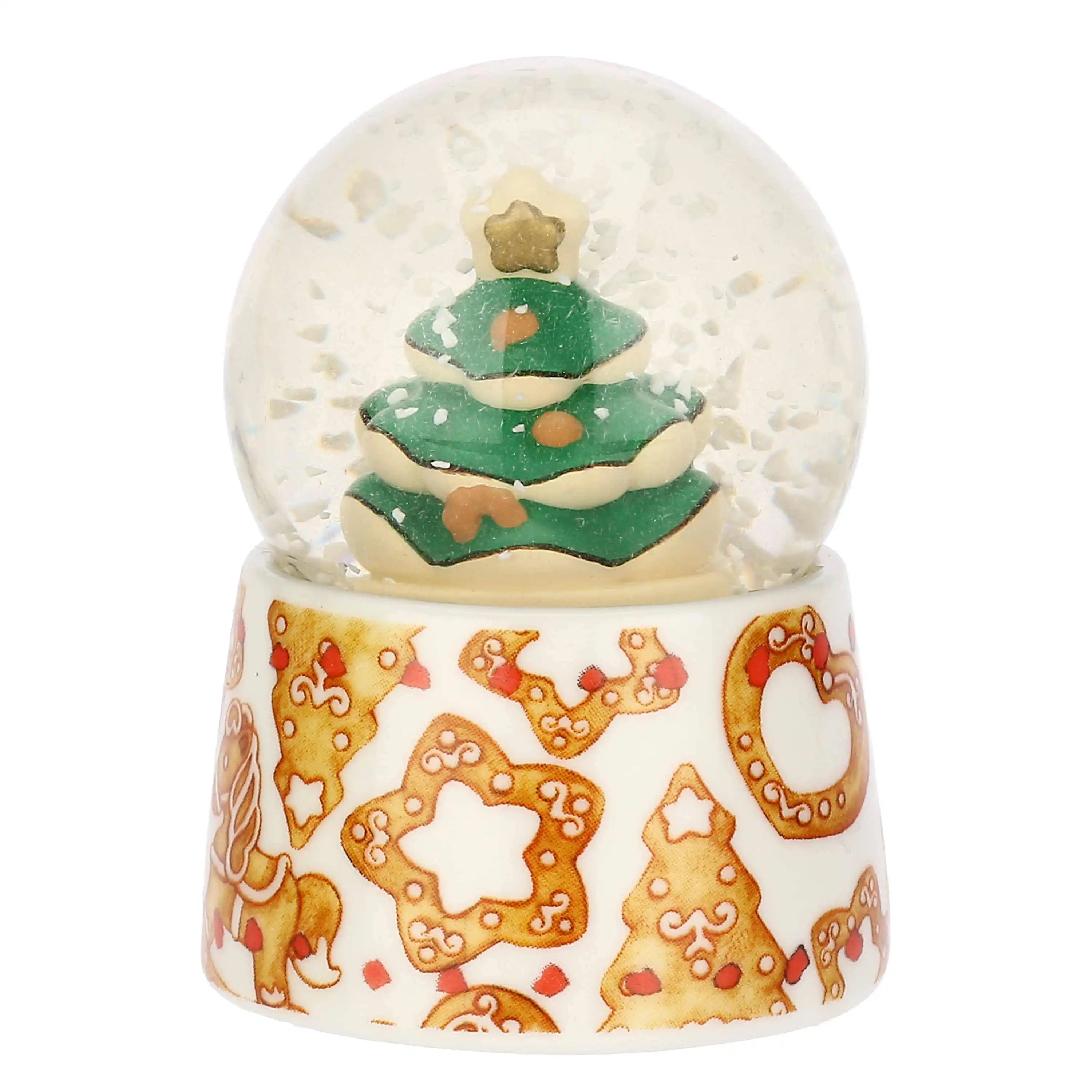 Thun - Boule de neige piccola con albero decoro gingerbread | Rohome