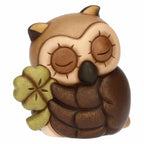 Thun- Gufo Lucky con quadrifoglio in ceramica piccolo | rohome