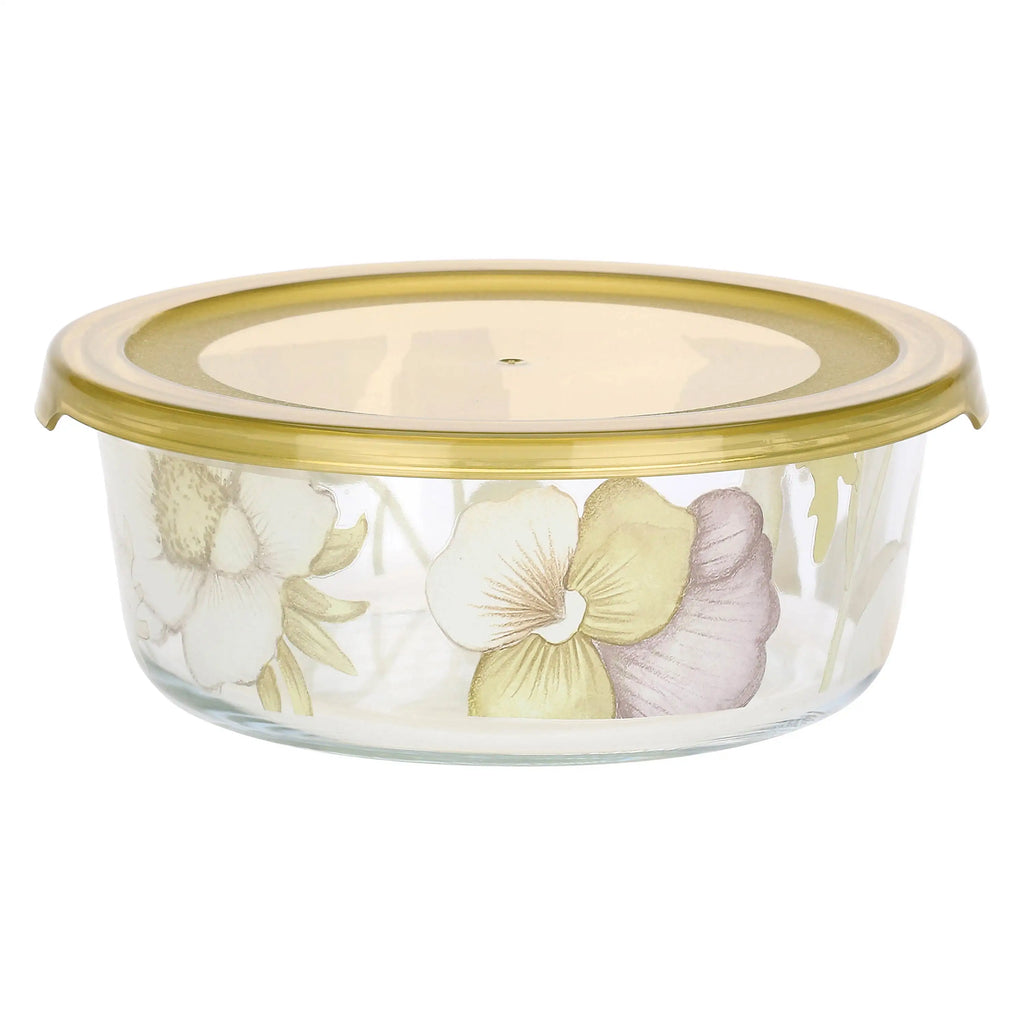 Thun- set 3 contenitori ermetici in vetro linea bloom| rohome