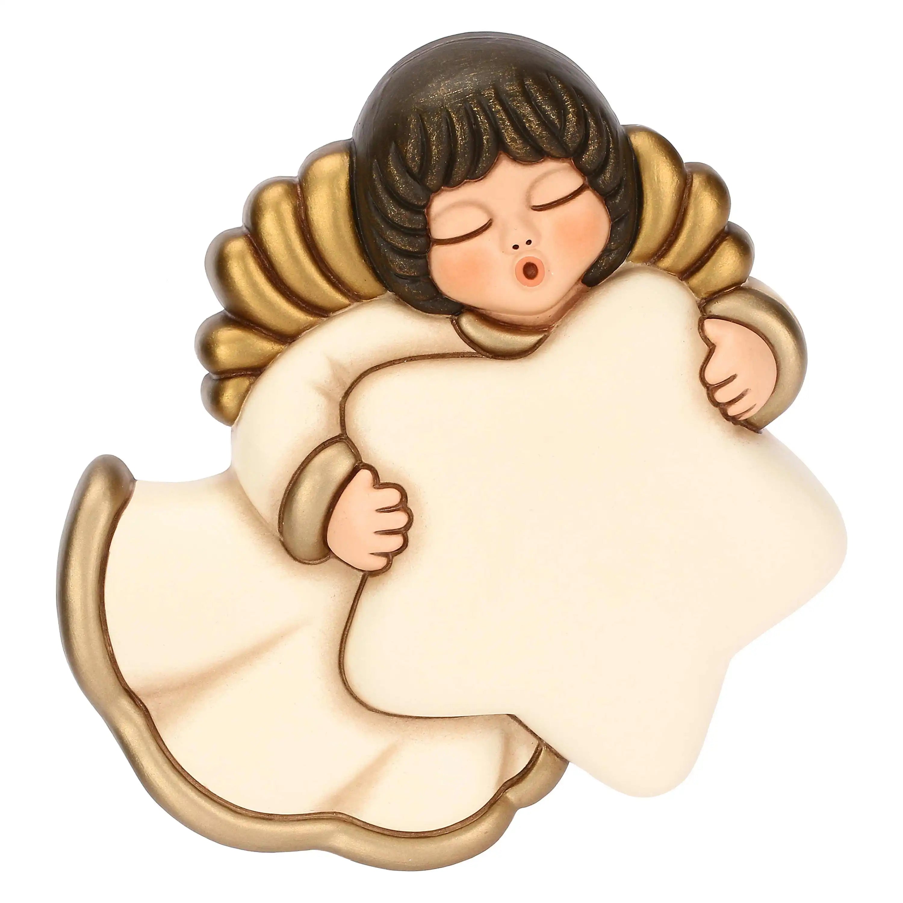 Thun - Angelo da parete con stella in ceramica medio | Rohome