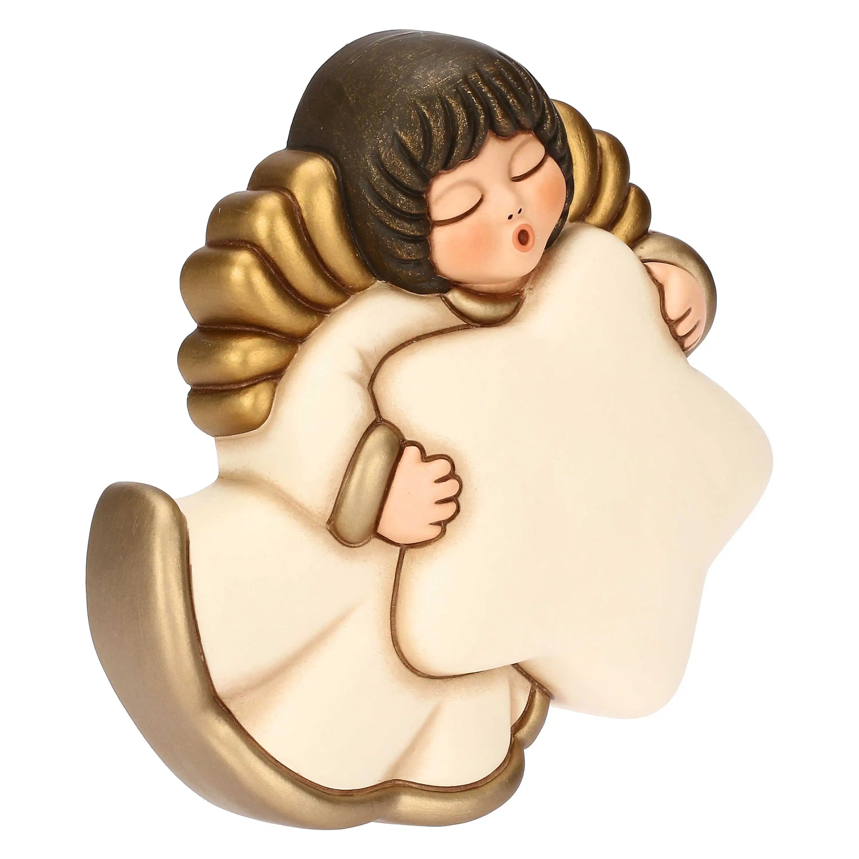 Thun - Angelo da parete con stella in ceramica medio | Rohome