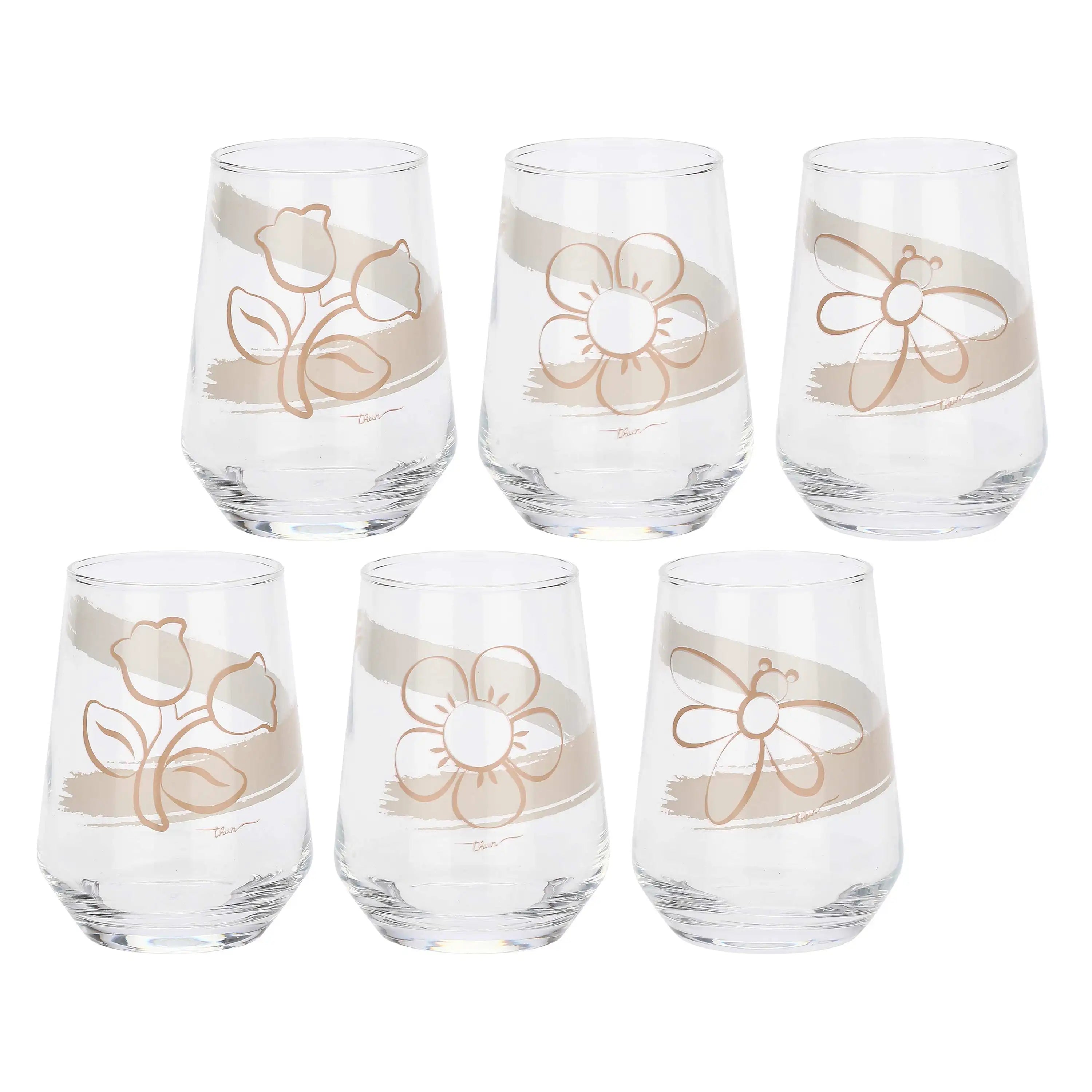 Thun - Set 6 bicchieri in vetro linea Thun Elegance | Rohome