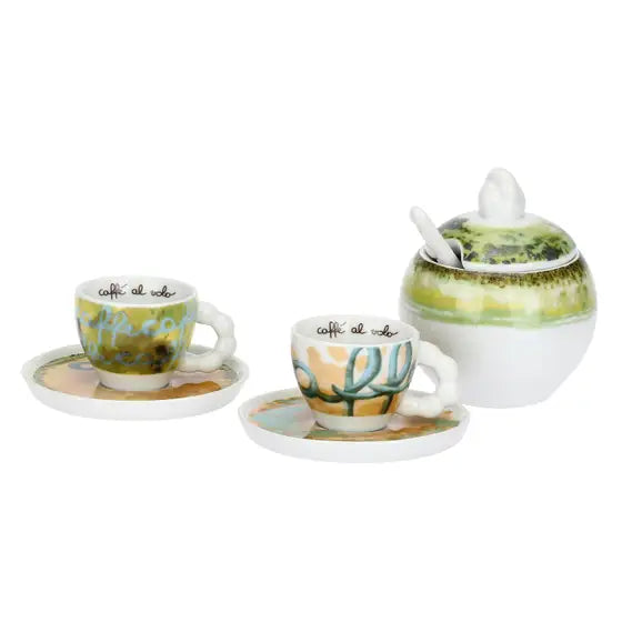 Thun - Set 2 tazzine espresso e zuccheriera in porcellana VogliaDi | Rohome