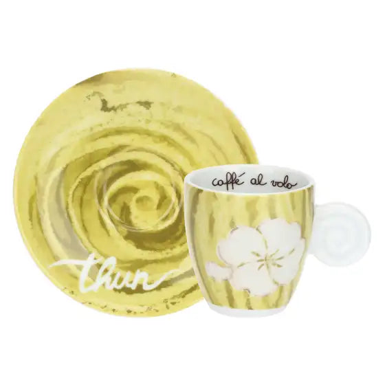 Thun - Set 2 tazzine espresso e zuccheriera in porcellana Oasi | Rohome
