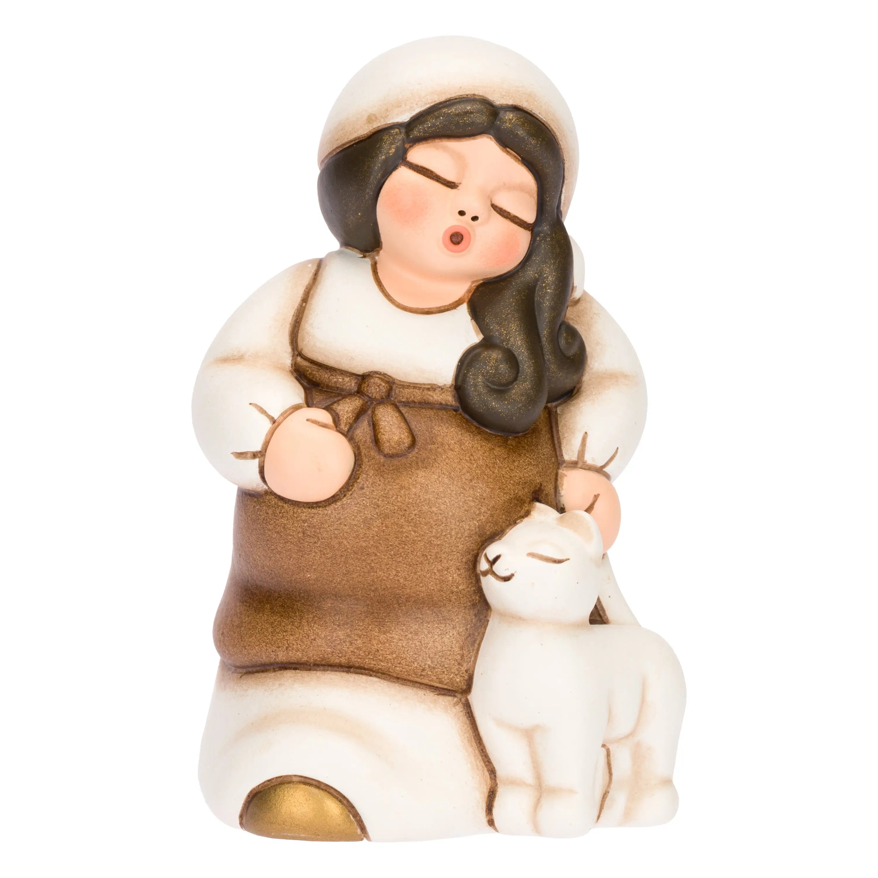 Thun- Donna in dolce attesa in ceramica Presepe Classico bianco | Rohome
